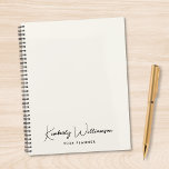 Chic Signature Script Monogram Business プランナー手帳<br><div class="desc">Plan ahead in style with this minimalist personalized light cream planner, designed for professionals who appreciate clean modern design. Featuring your monogram name showcased in a chic signature script, this planner blends functionality with refined personal branding. The understated cover design makes it ideal for work, school, goal setting, or daily...</div>