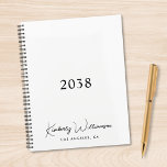 Chic Signature Script Monogram Business プランナー手帳<br><div class="desc">Plan ahead in style with this minimalist personalized planner, designed for professionals who appreciate clean design. Featuring a sleek, modern layout with your monogram name in elegant signature script, this planner blends functionality with refined personal branding. The understated cover design makes it ideal for work, school, goal setting, or daily...</div>