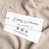 Chic Signature Script Personalized Hang Tag スキニー名刺