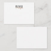 Chic Simple Font Duo ノートカード (正面/裏面)