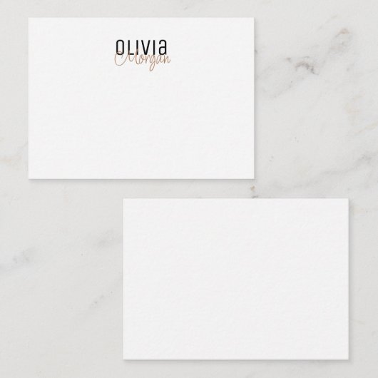 Chic Simple Font Duo ノートカード (正面/裏面)