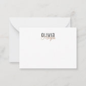 Chic Simple Font Duo ノートカード (正面)