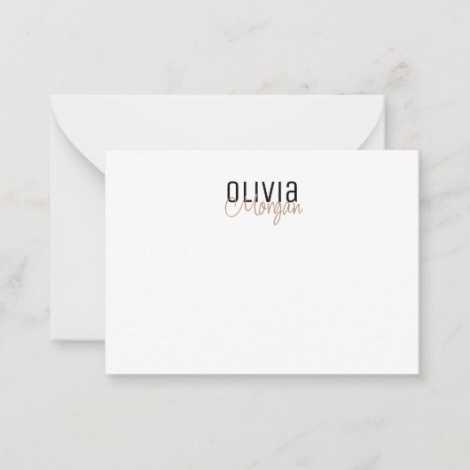 Chic Simple Font Duo ノートカード (正面)