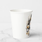 Chic Snowman: Black and Gold Holiday Charm 紙コップ (右)