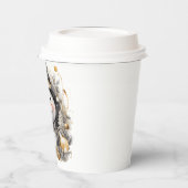 Chic Snowman: Black and Gold Holiday Charm 紙コップ (左)