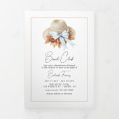 Chic Social Beach Club Autumn Bachelorette Weekend 三つ折り招待状 (カバー)