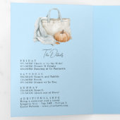 Chic Social Beach Club Autumn Bachelorette Weekend 三つ折り招待状 (内部最初)