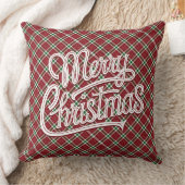 Chic Sparkly Plaid Christmas クッション (ブランケット)