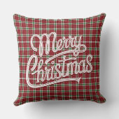 Chic Sparkly Plaid Christmas  クッション (裏面)