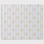 Chic Star of David Rainbow Striped Pattern ラッピングペーパー (フラット)