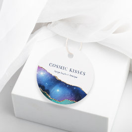 Chic Starry Galaxy Business Name QR Social Hang フェイバータグ