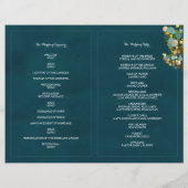 Chic String Lightsティール（緑がかった色）結婚のBiFoldプログラム (裏面)