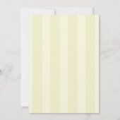 Chic Striped Let’s Eat Cake Yellow Bridal Shower 招待状 (裏面)