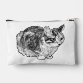 Chic Tabby Lines with Snowy Specks アクセサリーポーチ (裏面)