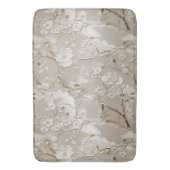 Chic taupe floral バスマット (正面縦)