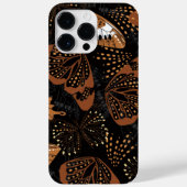 Chic Terracotta Brown and Black Butterfly Pattern Case-Mate iPhoneケース (裏面)