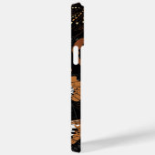 Chic Terracotta Brown and Black Butterfly Pattern Case-Mate iPhoneケース (裏面 / 右)
