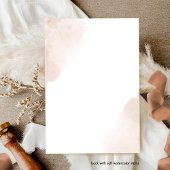 Chic Terracotta Watercolor Stains Monogram Wedding 招待状