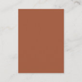 Chic Terracotta Wedding Registry QR Code エンクロージャーカード (裏面)
