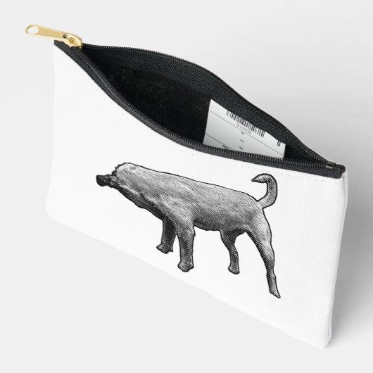 Chic Terrier Texture Pouch アクセサリーポーチ (見開き)