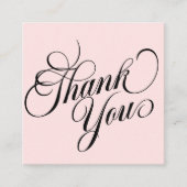 Chic Thankモダン Your Business赤面Pink スクエア名刺 (正面)