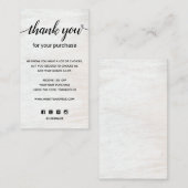 Chic Thank You For Your Purchase Add Logo 名刺 (正面/裏面)