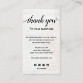 Chic Thank You For Your Purchase Add Logo 名刺 (正面)