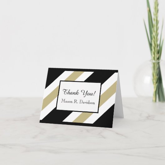 CHIC THANK YOU NOTE_WHITE/BLACK/506 KAKI サンキューカード (正面)