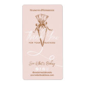Chic Thank You Pastry Piping Bag Bakery Order Box ラベル (正面)