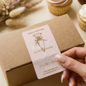 Chic Thank You Pastry Piping Bag Bakery Order Box ラベル