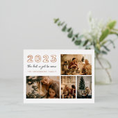 Chic The 最高のはまだ新来年4写真 箔シーズンポストカード (立ち正面)