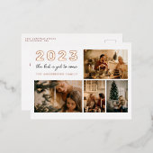 Chic The 最高のはまだ新来年4写真 箔シーズンポストカード (正面/裏面)