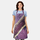 Chic Tie Dye Monogram Coin Hip Scarf エプロン (着用した状態)