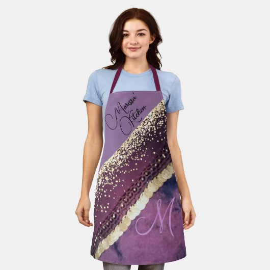 Chic Tie Dye Monogram Coin Hip Scarf     エプロン (着用した状態)