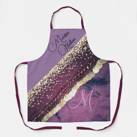 Chic Tie Dye Monogram Coin Hip Scarf     エプロン (正面)