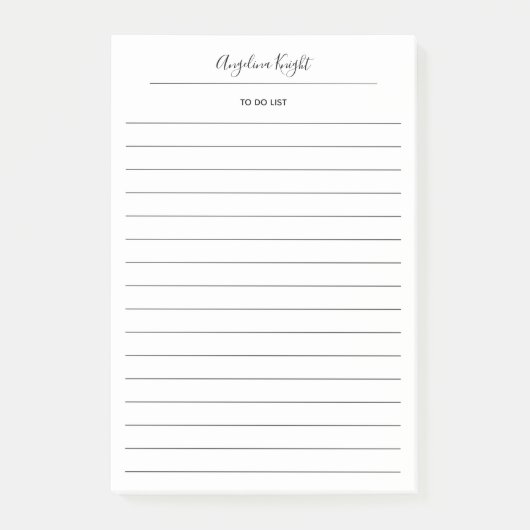 Chic Todoリストエレガント手書きスクリプト ポストイット (正面)