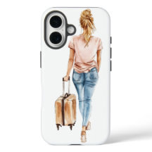 Chic Travel Girl Phone Case
