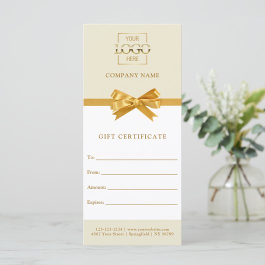 Chic Trendy Business Personalized Gift Certificate (スタンド正面)