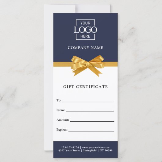 Chic Trendy Business Personalized Gift Certificate (正面)
