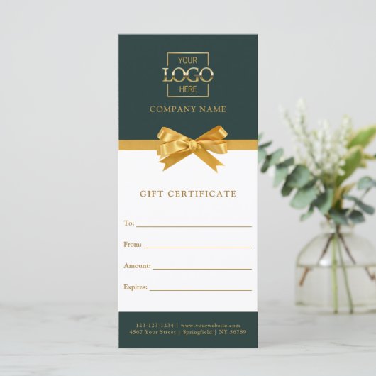Chic Trendy Business Personalized Gift Certificate (スタンド正面)