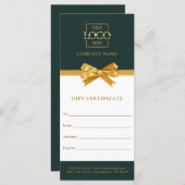 Chic Trendy Business Personalized Gift Certificate (正面/裏面)