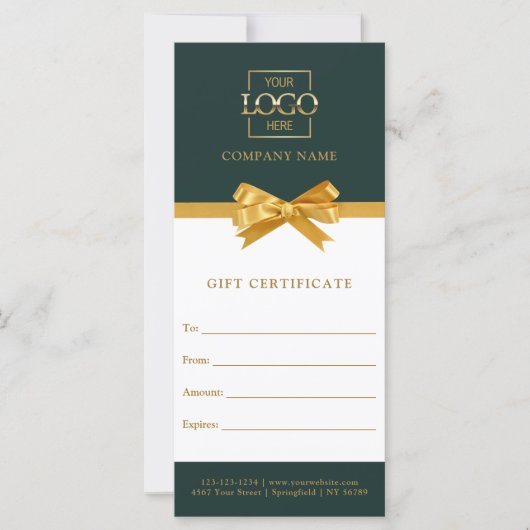 Chic Trendy Business Personalized Gift Certificate (正面)