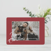 Chic Trendy Simple Traditional Red Border シーズンカード (スタンド正面)