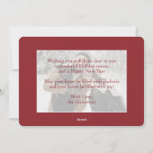 Chic Trendy Simple Traditional Red Border シーズンカード (裏面)