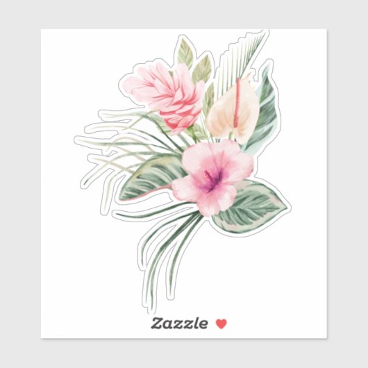 Chic Tropical Flowers シール (シート)