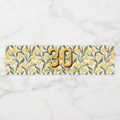 Chic Tulip Floral Surprise Birthday Party ペットボトルラベル (シングルラベル)