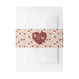 Chic Tulip Flower Traditional Wedding  招待状ベリーバンド