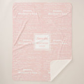 Chic Typography Happy Mother’s Day Personalized  シェルパブランケット (正面)