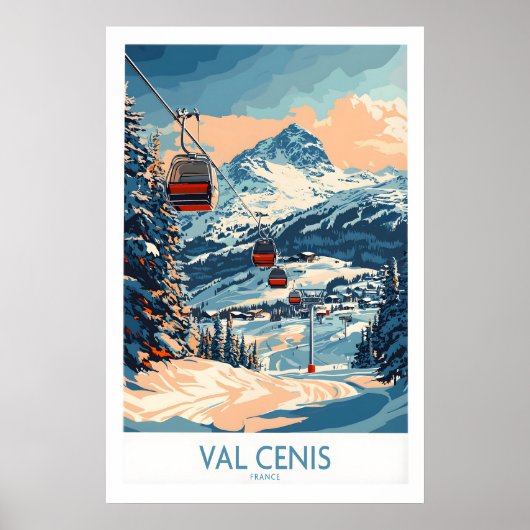 Chic Val Cenis Ski Artwork for Your Home 1 ポスター (正面)