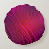 Chic Vanity Pink Zebra Print  ラウンドクッション (裏面)